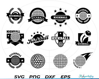 Kickball SVG, time de kickball, Kickball Ball, Kickball Championship, Clipart, arquivos cortados para silhueta, arquivos para Cricut, vetor, dxf, png