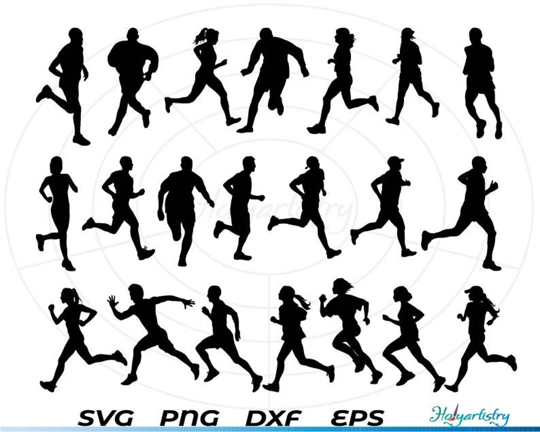 Runner SVG, Runner Clipart Svg, Running People, Runner Cut Files