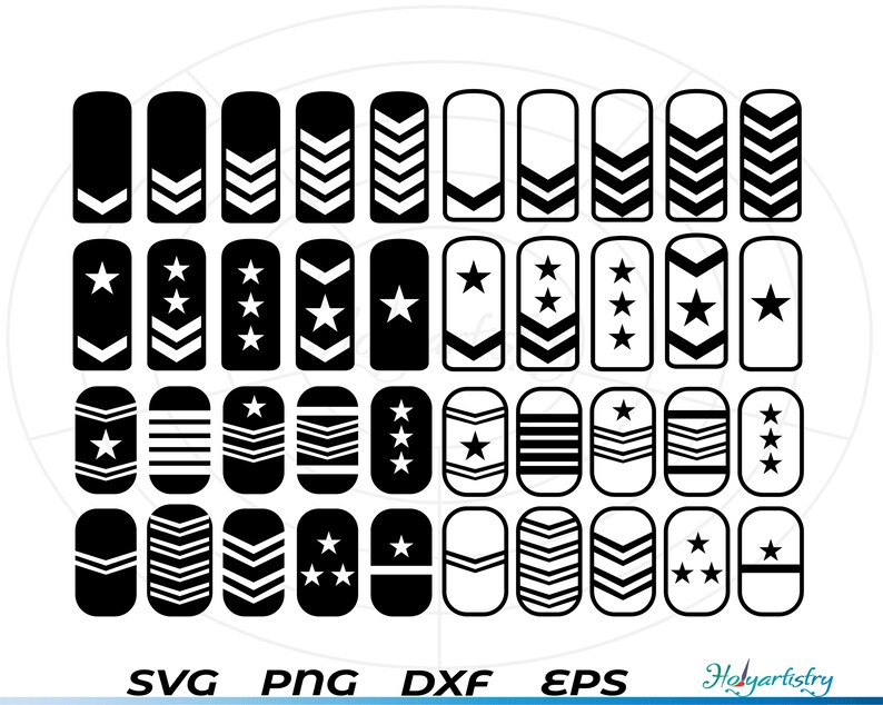 Us Army Rank, Insignia SVG, Ranking Clipart Cut File, Cricut Silhouette ...