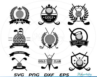 Golf svg bundle, golf monogram svg, split monogram svg, golf name frame, golf club svg, golf ball svg, Cut files for Cricut & Silhouette