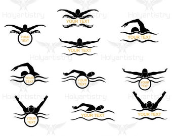 swimming team instant download swimmer quote clip art personal /& commercial use Swim squad SVG BUNDLE swimming pool svg