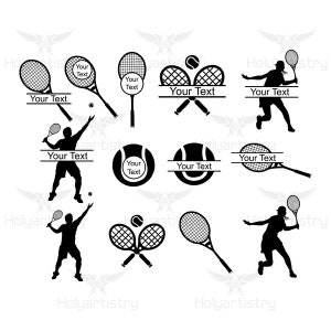 Tennisschläger SVG, Tennis-Logo schneiden Datei für Cricut, Vektor, Silhouette für Customizing T-Shirts, Clipart, Vinyl geschnitten Dateien