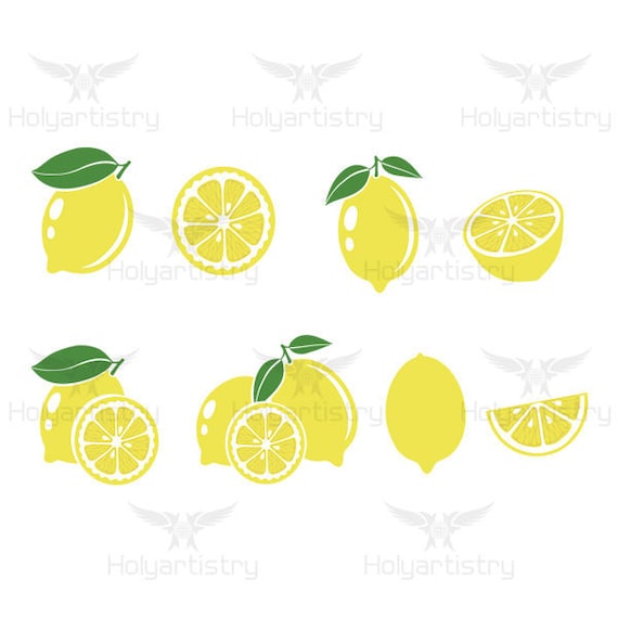 Lemons  SVG,Lemons Split  SVG , Cutting File for Cricut,Vector,Silhouette , Clipart,Vinyl cut Files, png, dxf, eps