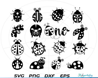 Ladybug SVG, Ladybug Vector, Silhouette, Cricut file, Clipart, Cuttable Design, Png, Dxf & Eps Designs.