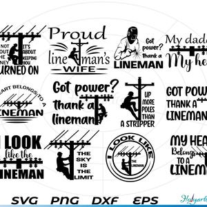Lineman  Electrician SVG, Lineman Cutting File for Cricut, Lineman Vector, Monogram Silhouette, Clipart, Vinyl cut Files, png, eps, dxf file