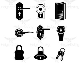 Lock SVG, Security Lock SVG, Lock bundle Cutting File for Cricut,Vector, Silhouette for Customizing T-Shirts,Clipart,Vinyl cut Files