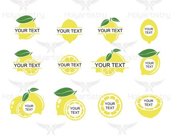 Lemons  SVG,Lemons Split  SVG , Cutting File for Cricut,Vector,Silhouette for Customizing T-Shirts,Clipart,Vinyl cut Files