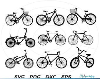 Bicicleta svg, Bicicleta Svg, Bicicleta Clipart, Mountain Bike Svg, Biker Cut Files para Cricut Silhouette, Descarga instantánea