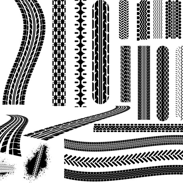Tire Track svg, Tire Tread svg, Clipart, Cut Files for Silhouette, Files for Cricut, Vector, dxf, png, Design