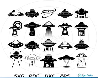 UFO SVG, space ship svg, alien svg, space svg, Clipart, Cut Files for Silhouette, Files for Cricut, Vector, dxf, png, Design