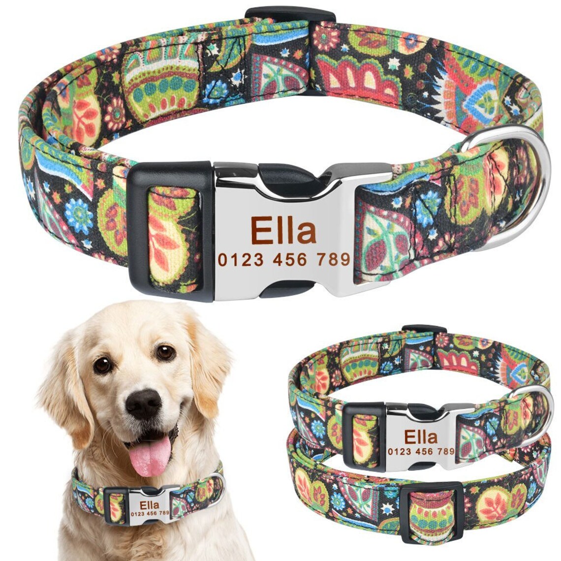 Hund Kragen Leder personalisierte Hundemarke Katze Kragen Etsy