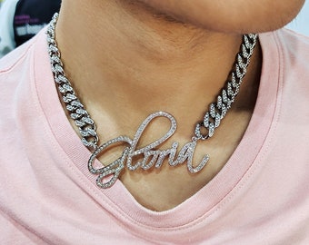 Script Letters Necklace Personalized 