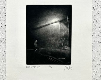 Light Amongst Dark, Original Mezzotint Print