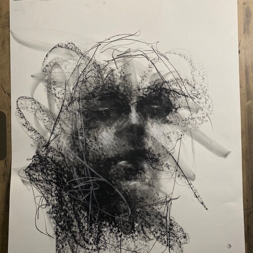 Original Charcoal Drawing 18 X 24 Etsy