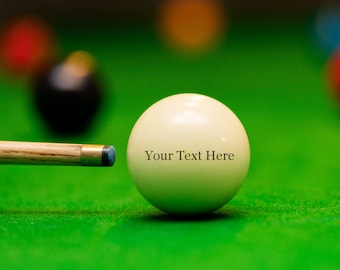 Custom Engraved Family Name Cue Ball - Perfect Sports Gift for Billiards and Snooker Enthusiasts - Engraved Cue Ball, Christmas Gift