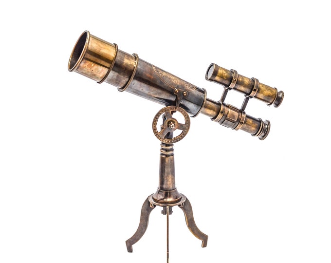 Antique Telescope, Unique Vintage Telescope, Corporate Gift, Groomsmen Gift, Gift for him, Mens Gift, Fathers day Gift, Christmas Gift