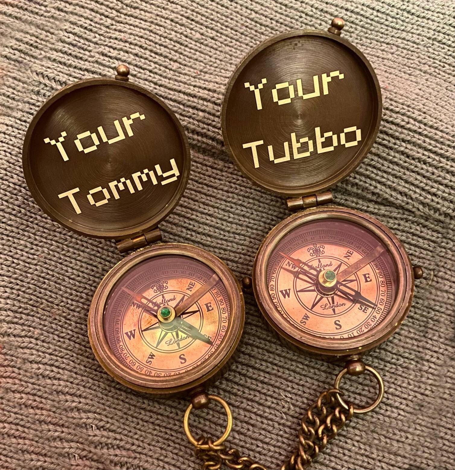 Tommy and tubbo compasses necklace discount