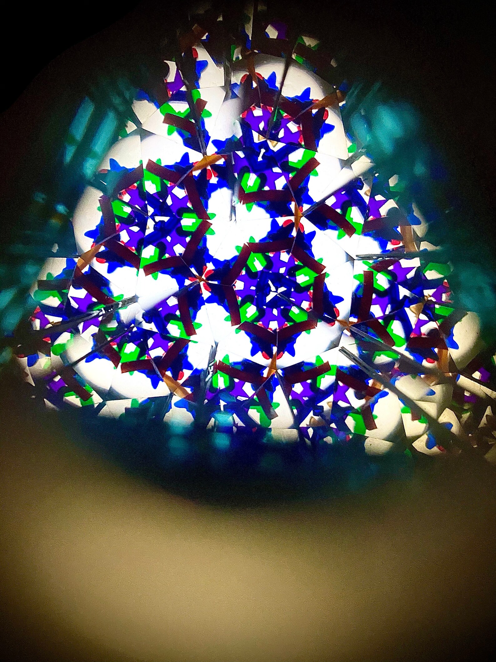 brass stained glass kaleidoscope