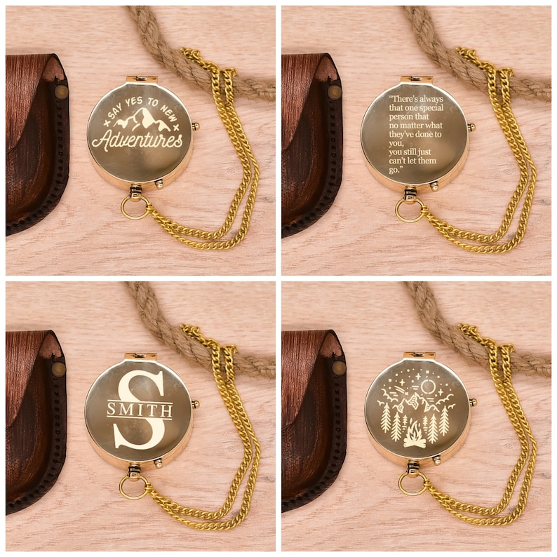 Engraved Nautical Compass Anniversary Gift For Him Gift For Etsy