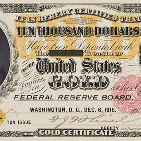 United States, 10000 Gold Dollars, 1900, P.268, REPLICA