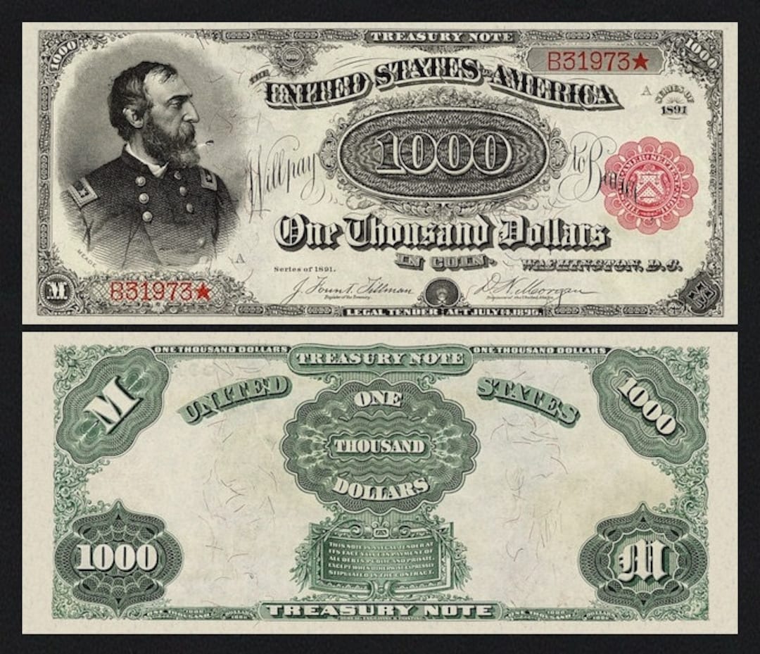 United States 1 1000 Dollars 1891 Series P 351 P 358 Complete Set united-states-1-1000-dollars-1891-series-p-351-p-358-complete-set