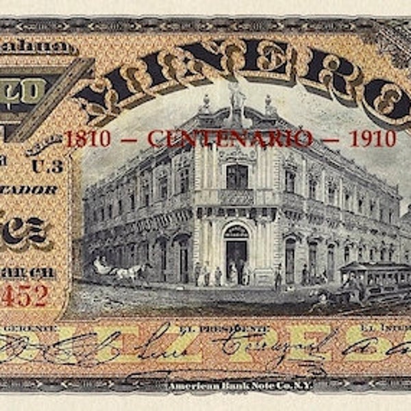 Mexique, Banco Minero, 100e anniversaire de l'indépendance 5 & 10 pesos, 1910, P.S170 - P.S171, Set complet REPLICA