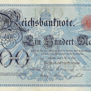 Germany, Reichsbanknote 100 & 1000 Mark, 1884 1891, P.12 P.13, REPLICA image 3