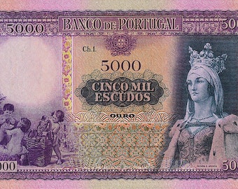 Portugal, Banco de Portugal 20 - 5000 Escudos, 1941 - 1959, P.153 - P.157, Set complet REPLICA