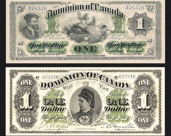 Dominion of Canada, 1 Dollar, 1870 - 1923, Complete Set REPLICA