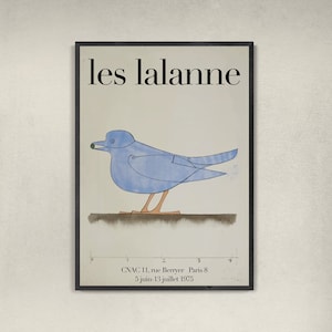 Cartel de la exposición Les Lalanne París - Exposición Cnac 1975, Impresión de exposición vintage, Moderna de mediados de siglo, Decoración del hogar, Arte de la pared