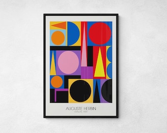 Auguste Herbin Print: Vitalité 1959, Geometric Abstract Art (Physical Poster)