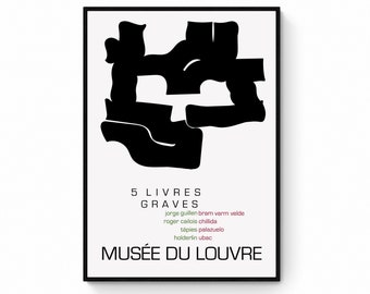 Cartel de la exposición de Eduardo Chillida: Litografía abstracta (Descarga digital)
