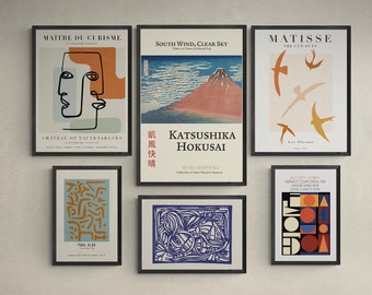 Eclectic Gallery Wall Art Set: Hokusai, Matisse, Klee (Digital Download)