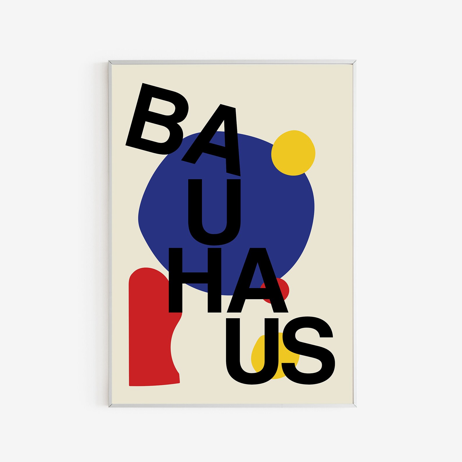 Bauhaus Set of 2 Primary Colors Geometric Pattern Fabric Etsy