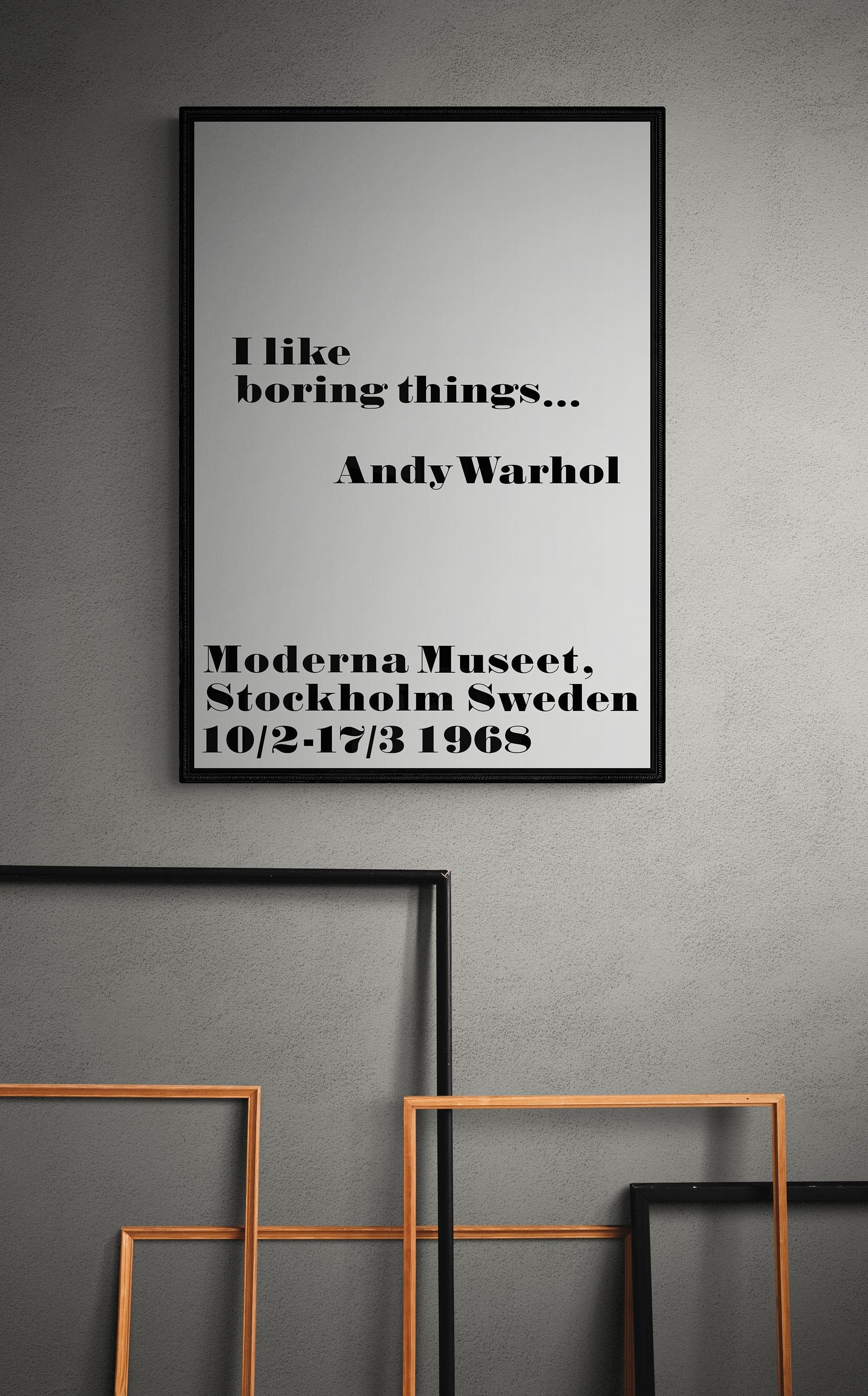 Andy Warhol Exhibition Poster Moderna Museet, Stockholm (digital