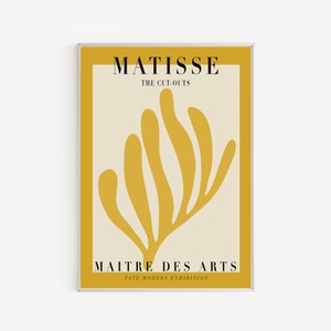 Matisse Cut Out - Henri Matisse Printable Wall Art - Matisse Exhibition Poster - Abstract Coral Design - Tate Modern Exhibition Poster