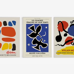 Mourlot Editions Set von 3 - Atelier Mourlot (115 Bank Street) - Hommage an Ben Shahn - Les Peintres Temoins de leur Temps - Musee Galliera