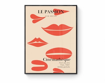 Vintage Ad Poster, French Retro, Movie Theater, Digital Download, Wall Art, Vintage Advertisement, Posters Paris, Physical Posters