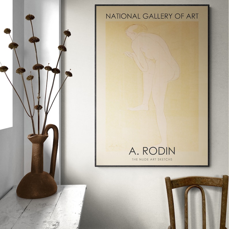 Naked Woman Bending Over Vintage Nude Illustration Auguste - Etsy