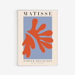 Matisse Cut Out Poster - Henri Matisse Exhibition Poster - Abstract Coral Design - Papiers Decoupes - Midcentury Wall Art