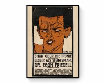 Egon Schiele: Shaw or the Irony Exhibition Poster (Digital Download)