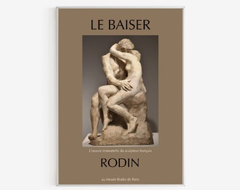 Rodin's The Kiss Vintage Exhibition Poster: Modern Museum Art (Digital Download)