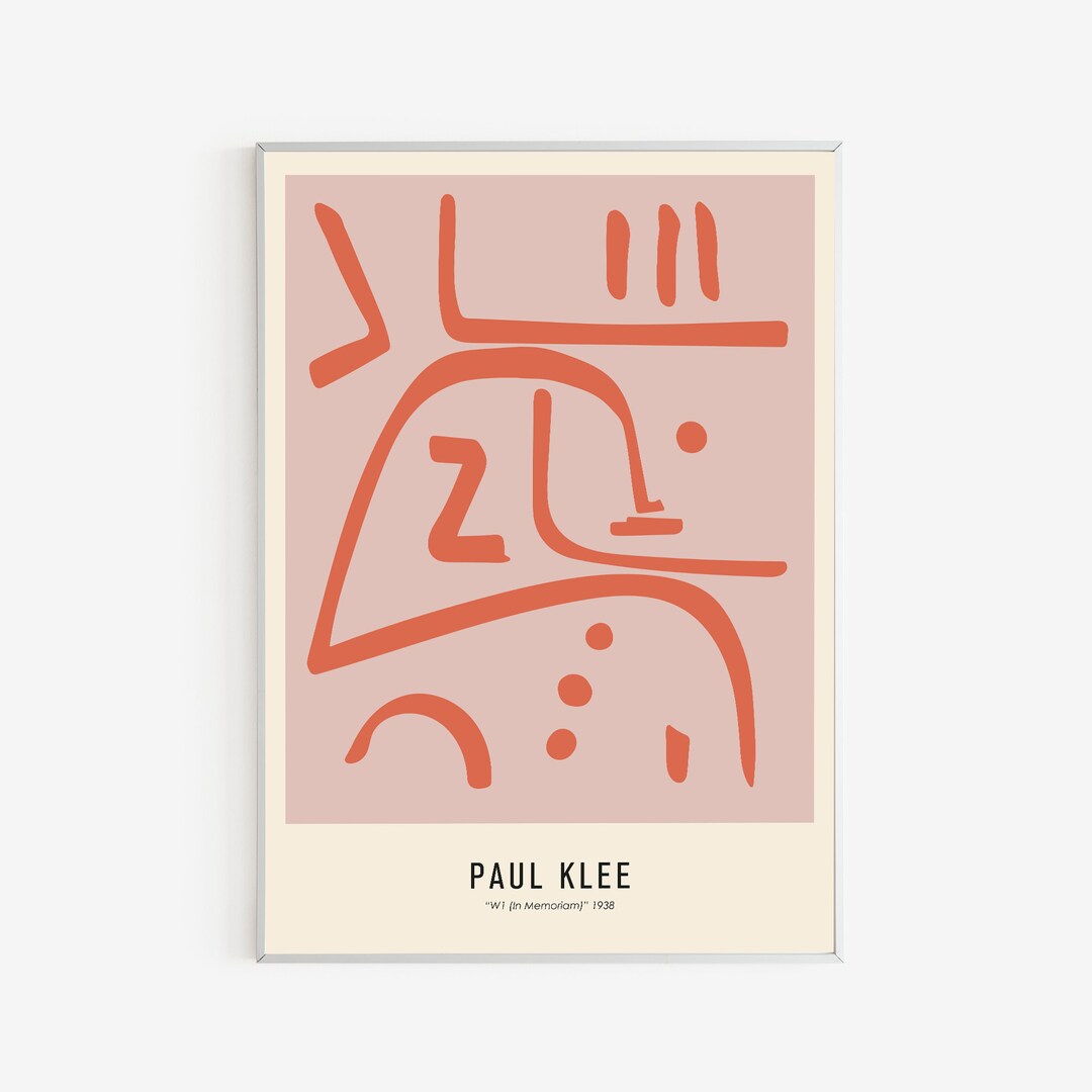 Paul Klee, W1 in Memoriam 1938, Klee Poster , Abstract Artwork ...