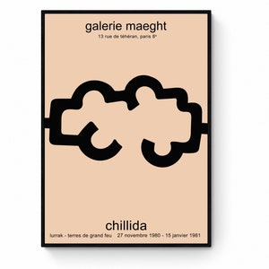 Eduardo Chillida - Galerie Maeght - Exhibition Poster - Minimal Artwork - Abstract - Home Design - Interior Poster - Paris
