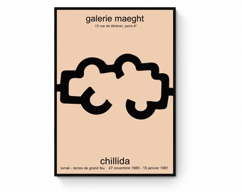Eduardo Chillida - Galerie Maeght - Exhibition Poster - Minimal Artwork - Abstract - Home Design - Interior Poster - Paris