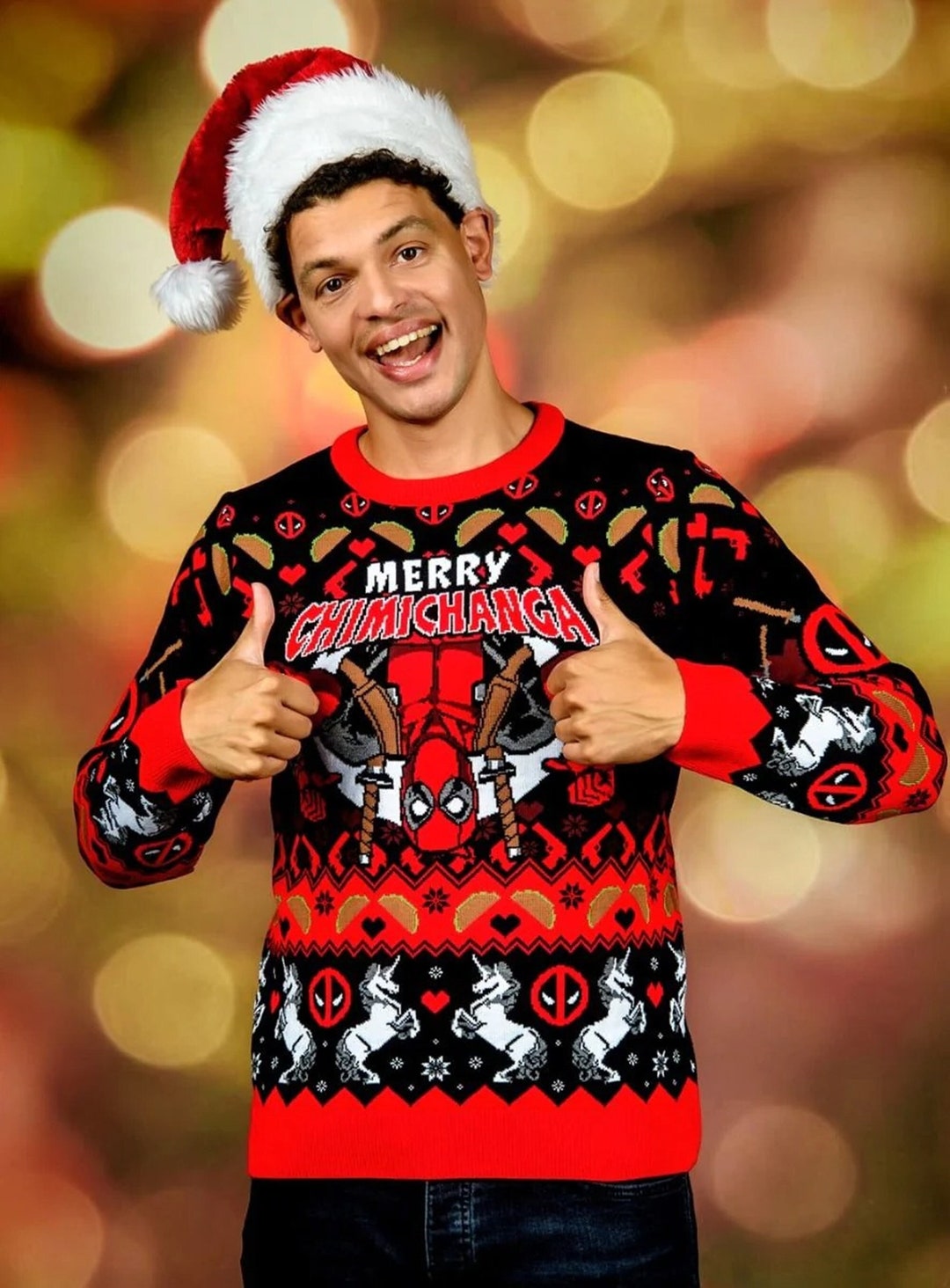 Deadpool ugly christmas sweater canada