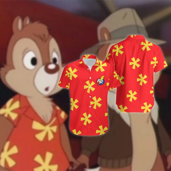 Chip and Dale Hawaii Shirt, Chip and Dale Tropical Hawaiian Shirt, Double Trouble Summer Hawaiian Shirt, Hawaii Shirt for Men Women Kids