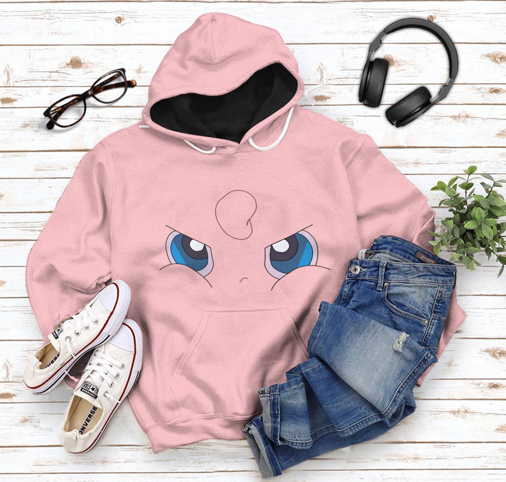 Men's Pokemon Christmas Jigglypuff And Fennekin Stocking Pull Over