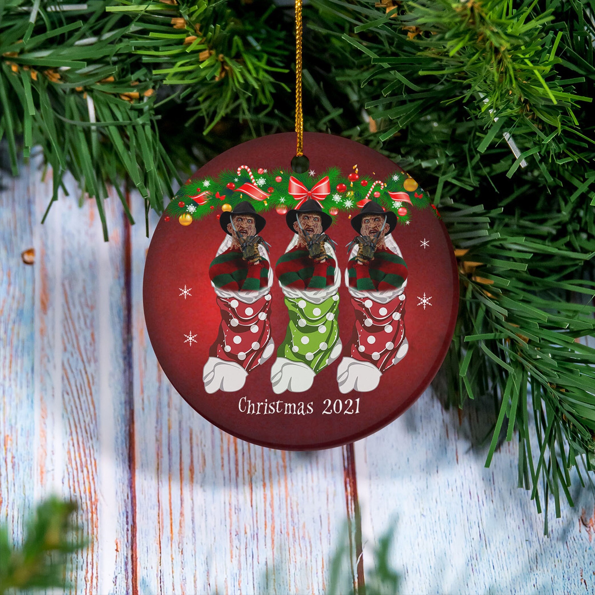 Freddy Krueger Christmas Ornament 