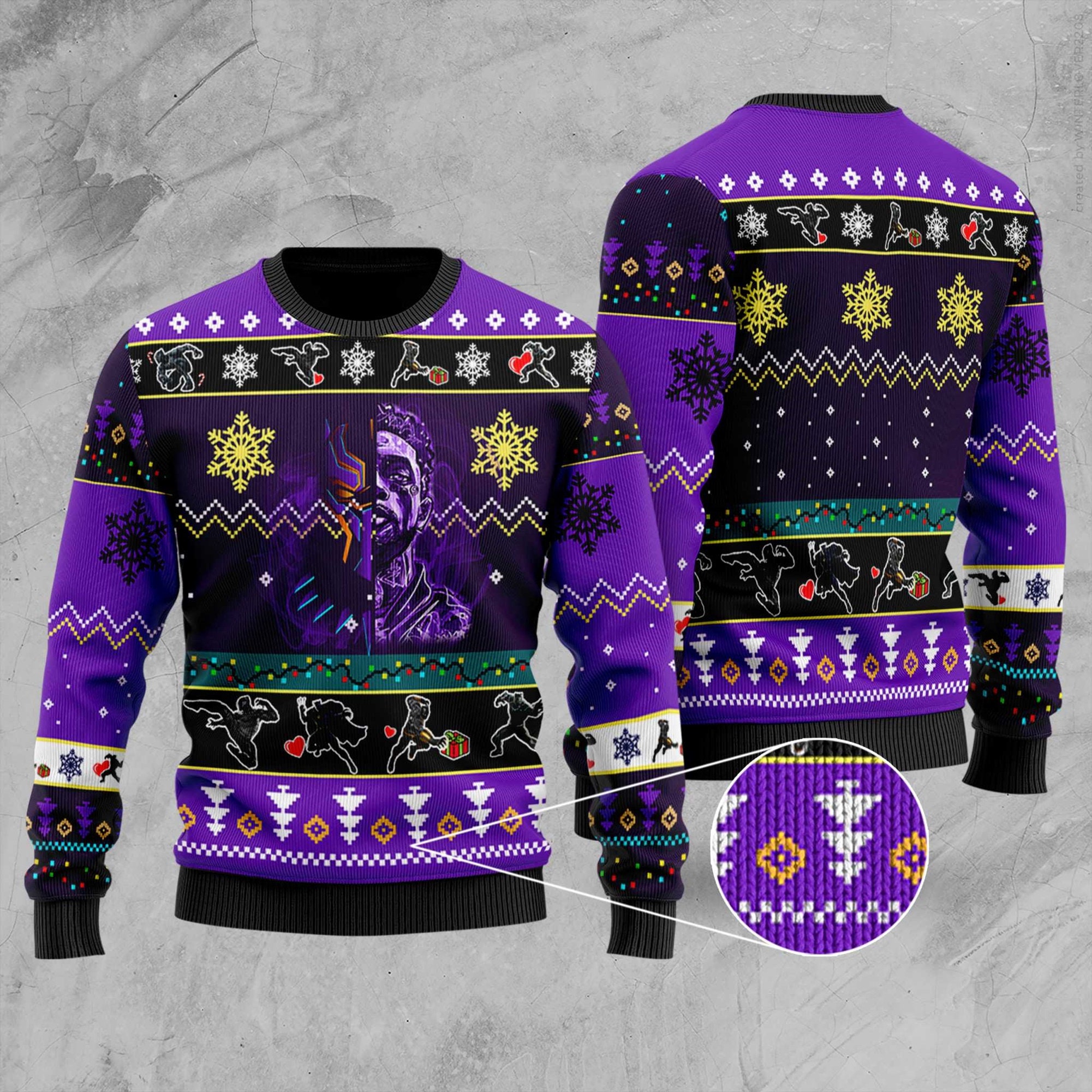 Ugly christmas sweater black panther new arrivals